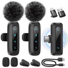 Mini Microphone for iPhone Android Phone – Wireless Lavalier Microphone Plug-…