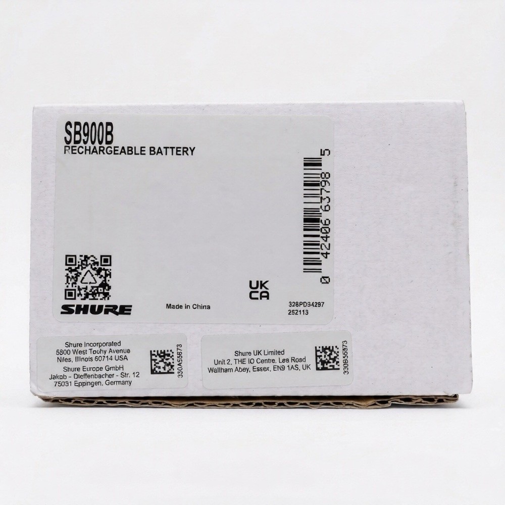 Shure SB900B Lithium-Ion Rechargeable Battery QLX-D ULX-D New in Box