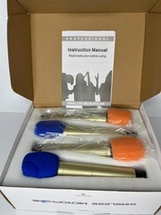 Depusheng DX4 Wireless Microphone, Professional 4 Channels Karaoke Handheld