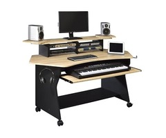 Musiea IM100 Series Music Studio Desk Workstation with 2 x 4U rack (Natural Oak)