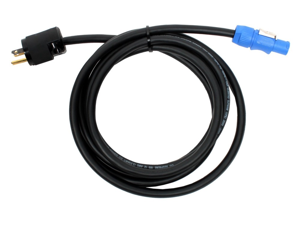 12 AWG 10′ Heavy Duty PowerCon to Male AC Input Power Cable