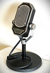 Vintage 1930’s Universal Velocity Ribbon Microphone – working, stand included-B1