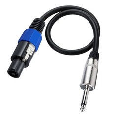 Speakon to 1/4″ Mono Speaker Cable 6.35mm TS Plug to Speakon Male Speaker Wire