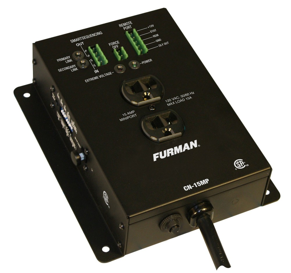 Furman CN-15MP SmartSequencing Contractor Series 15A MiniPort 12 Volts CN15MP