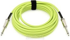 Ernie Ball P06419 Flex Straight to Straight Instrument Cable – 20-foot, Green