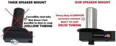 2 Pro-Audio Stands Post Holder DJ Stage Aluminum Peg Mount Over 200 LB. Capacity