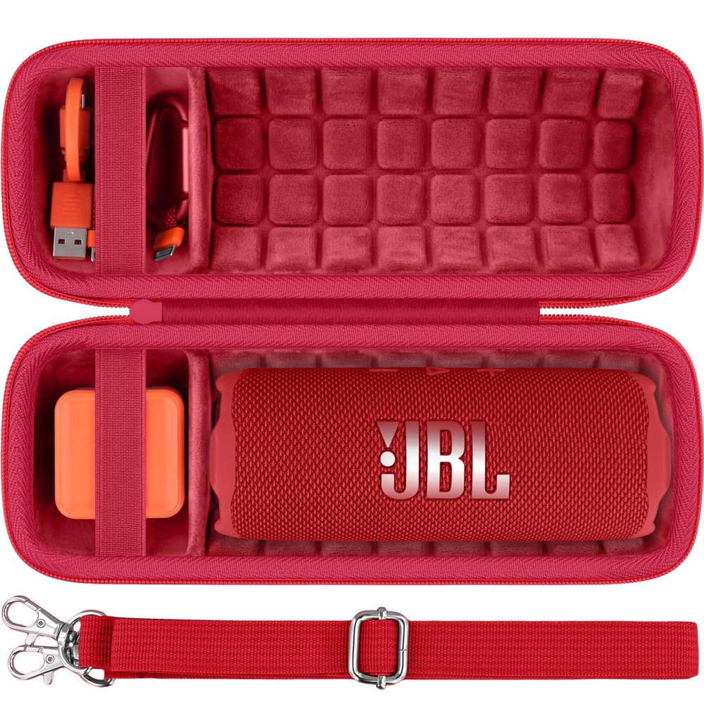 Baval Hard Portable Case Compatible With 11.1 x 4.13 x 3.58 inches, Red