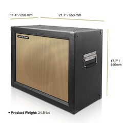 Sound Town 1 x 12″ 65W Guitar Birch Plywood Empty w/ Black (GUC112BK-EC)