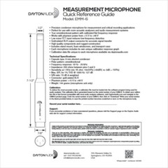 High-Sensitivity EMM-6 Omnidirectional Microphone with Calibration Data Included
