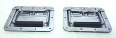 (2) Two Chrome Plated Spring-Loaded Recessed Handles For ATA Cases -Large
