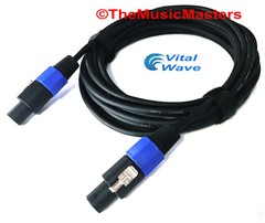 15′ ft 14ga Speakon Amp to SPEAKER CABLE WIRE Premium Pro Audio PA DJ Cord VWLTW