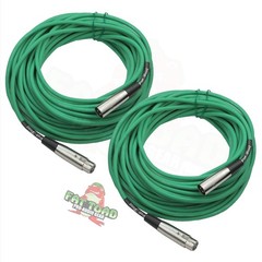 FAT TOAD XLR Microphone Cables 50Ft 2 PACK – DJ Pro Audio Studio Mic Cord Wire
