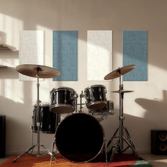 4PCS Acoustic Panels, 24″x12″ Fabric Acoustic Panels for Walls, Self-Adhesive…