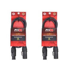 2 PowerCon 3ft True1 Male to True1 Female Cables
