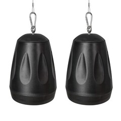 Sound Town 2-Pack 4″ IP66 Pendant Ceiling Wall Mount Speaker, BLK STPDS-4B-PAIR