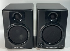 M-Audio Studiophile AV30 Powered Speakers Studio Monitors Black Tested W/ Box