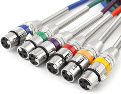 6 Pack 6.6Ft Multi-Color XLR Microphone Cables, 3-Pin Balanced XLR Male to Femal