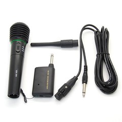 Handheld Wireless Cordless&Wired Cable Microphone Mic for TV Meeting Wedding US