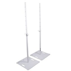 ProX X- POLARIS WH X2 Set/2 Polaris Speaker stand in White with Carry Bags