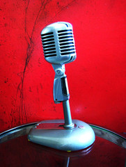 Vintage 1960s Shure 55S dynamic cardioid microphone w Atlas stand 55 DISPLAY # 2