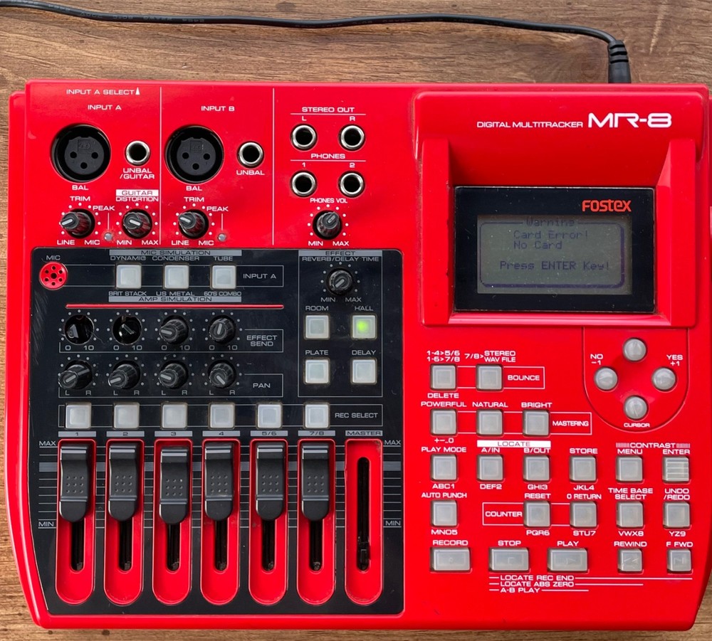 Fostex MR-8 Digital Multitracker Recorder USB XLR In 2 Mic Inputs UNTESTED READ