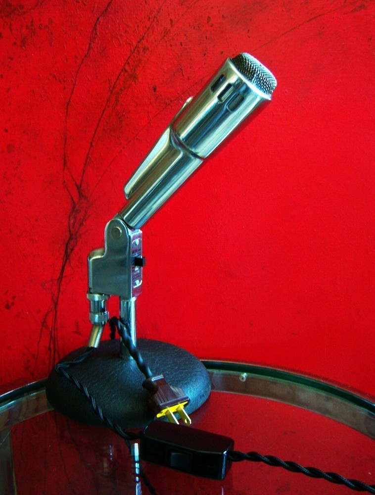 Vintage 1950’s Electro Voice 664 dynamic microphone custom LED lamp midcentury 2