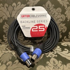 Gator Cableworks Backline Series Twist Lock Speaker Cable 25 foot 7.6 M