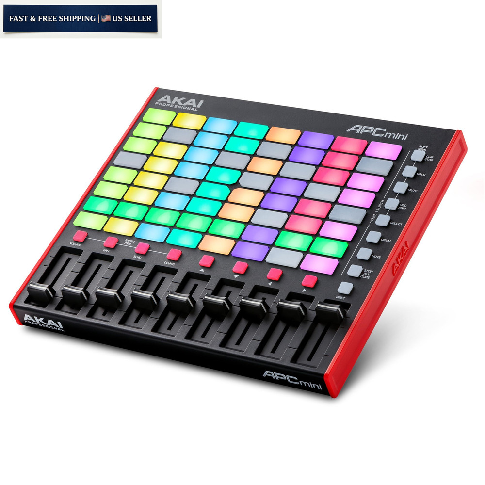 Akai Professional APC Mini MK2 – USB MIDI Pad Controller for Clip Black