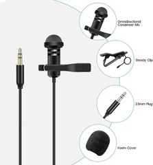 High-Sensitivity Omnidirectional Lavalier Mic Duo – Perfect for Vlogs & Lectures