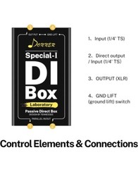 ⚡Donner Passive DI-Box Special-I Hum Eliminator Instrument Direct Box