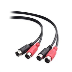 Dual Five Pin MIDI Cable for Keyboard Synth Audio 10 FT