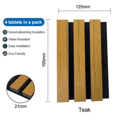 4PCS 195×125mm Polyester Fiber Acoustic Panels,Reverb-Free Decor for Recor