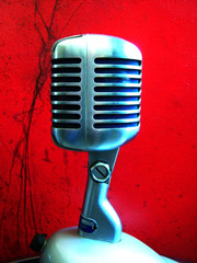 Vintage 1958 Stromberg Carlson MC-41 dynamic microphone Shure 55S Elvis w stand