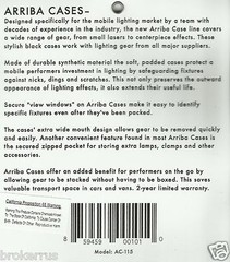Arriba AC-115 PADDED Protective CASE nylon Bag 9.5″x9.5″x13″ DJ Gear light AC115
