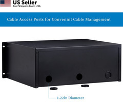RackPath 4U Rack Mount Drawer for 19 Inch AV/Network/DJ Equipment 4U, Black