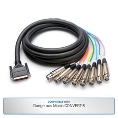 Hosa 15-foot 8-Channel DB25 to XLRF Analog Snake for Dangerous Music CONVERT-8