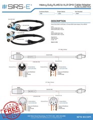 SIRS-E RJ45 to XLR DMX Cable 3ft