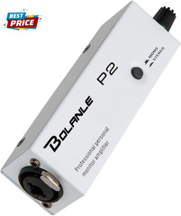 P2 Portable in Ear Monitor Amplifier, Headphone Amp with XLR and TRS Input 3.5Mm