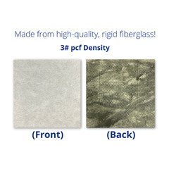 Sound Absorbing Acoustical Grid Ceiling Tiles, White/Grey 23.75″ x 23.75″ x 1″