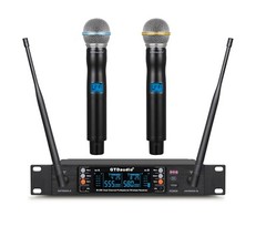 GTD Audio 2×100 Channel UHF Wireless Handheld Microphone Mic System 260M