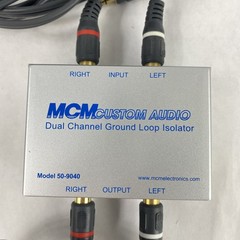 MCM 50-9040 Dual Channel Ground Loop Custom Audio Isolator Untested