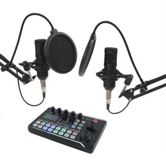 Professional Podcast Equipment Bundle Microphone Live Sound Card Audio Condenser
