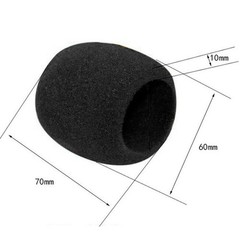 10 Pcs Thick Handheld Stage Microphone Windscreen Foam Case Cover Karaoke Black