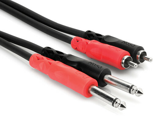 Hosa Stereo Intercon Dual 1/4Ints to Dual Rca1M [New ]