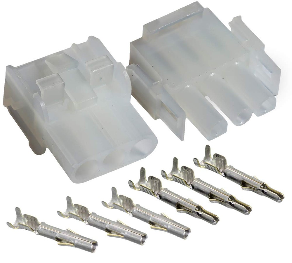 Molex -MLX 20A, Gauge Size w/14-20 AWG, Wire Connector – 2.13mm 3-Pin (White)