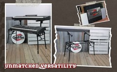 Keyboard Stand DJ Workstation Table Top Piano Holder 2-Tier Double Studio Mount