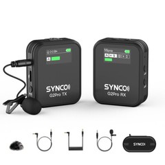 SYNCO G2(A2) Pro 2.4G Wireless Lavalier Microphone With Charging Case for Camera