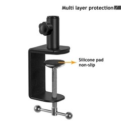 Metal Desk Clamp for Mic Stand, C-Mount Boom Arm Table Clamp, Side Knob Adjus…
