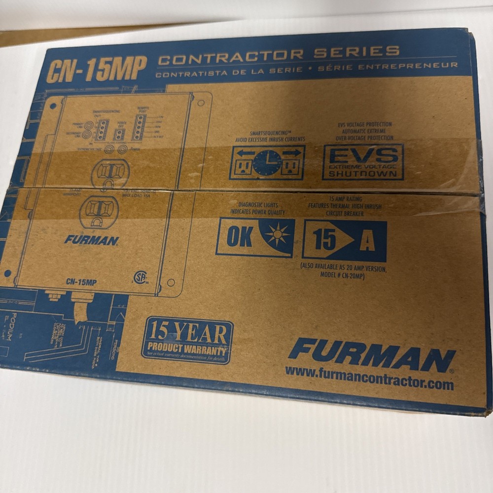 Furman CN-15MP Miniport Power Sequence Module 15Amp Audio Power Conditioner