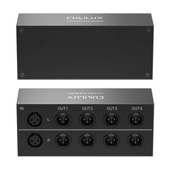 4-Way Balanced XLR Splitter Box, Passive Stereo 2-In-8-Out Audio Distributor …